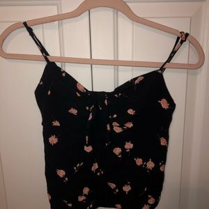 Cropped floral Brandy Melville tank top